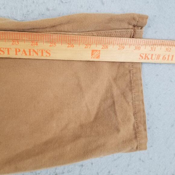 Stanley Pants Mens 36x32 Tan Duck Canvas Carpenter Utility Workwear Heavy Duty - Picture 14 of 16